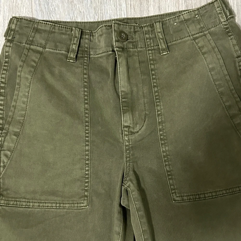 NWOT! Women's Madewell Slim Straight Olive Utility Pant - 25 - Picture 2 of 15